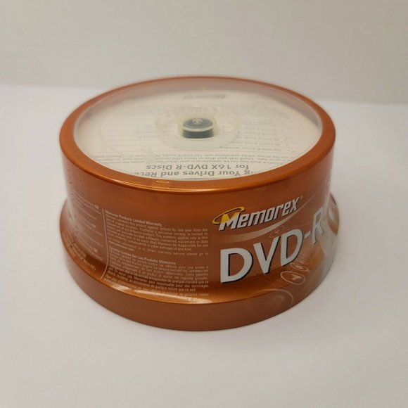 Genuine Memorex DVD-R Blank Recordable Discs 16X 4.7GB 120Min 25-Pack Spindle - Picture 3 of 4